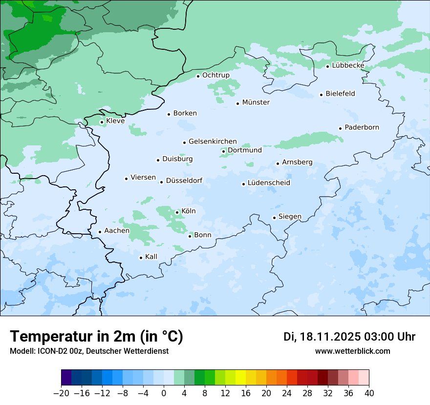 Modellkarten Temperatur