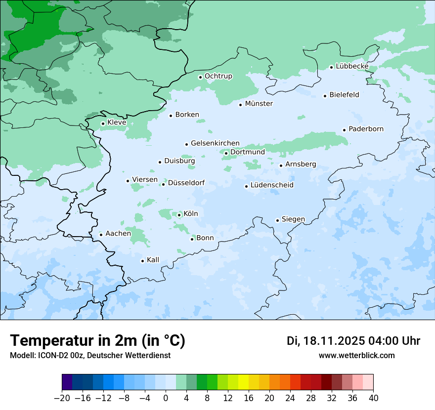 Modellkarten Temperatur