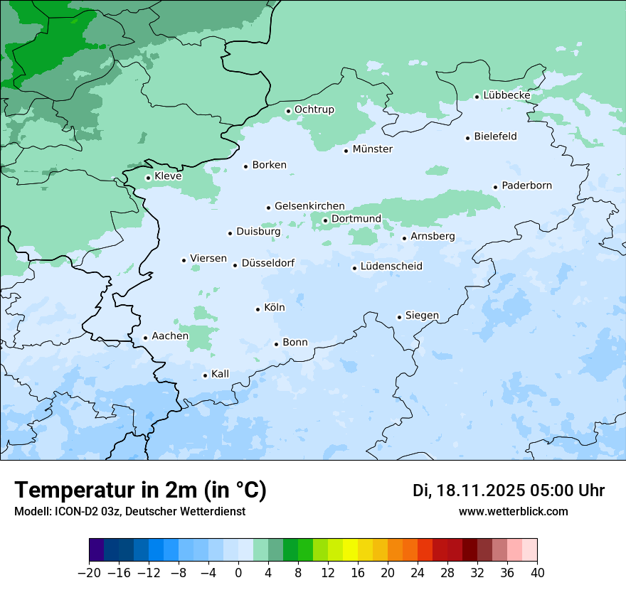 Modellkarten Temperatur