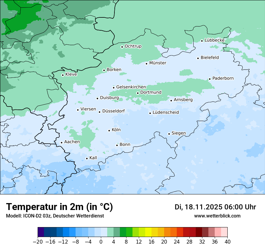Modellkarten Temperatur