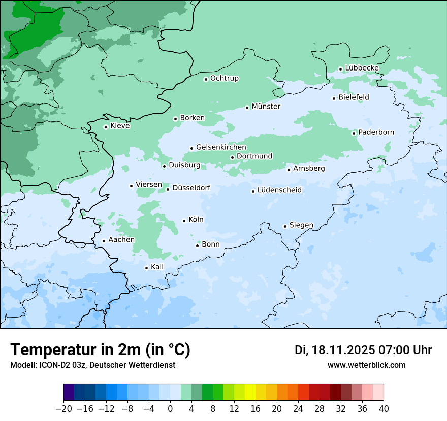 Modellkarten Temperatur