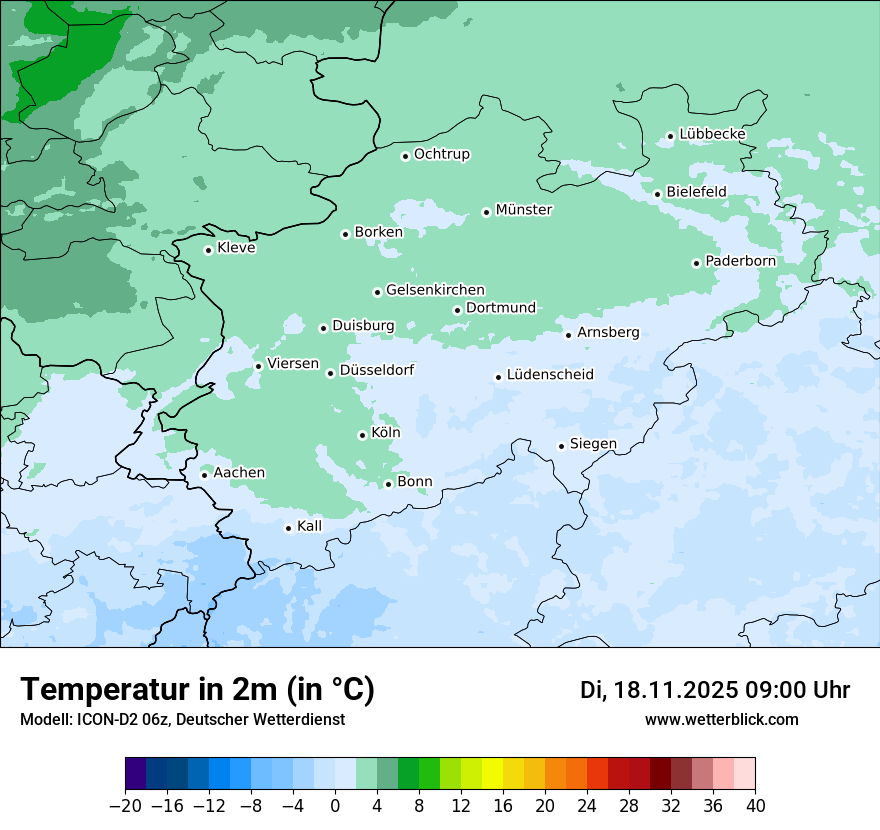 Modellkarten Temperatur