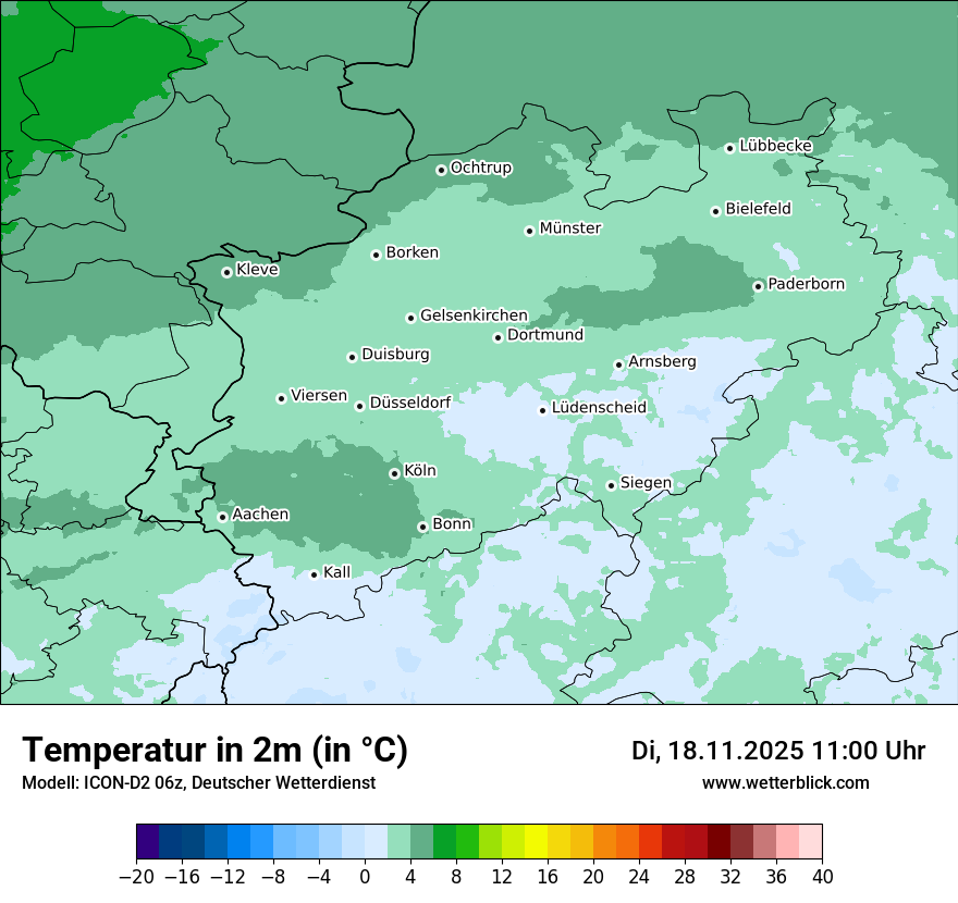 Modellkarten Temperatur