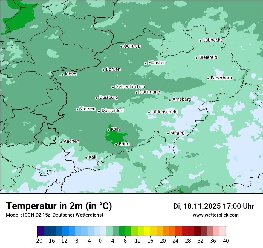 Modellkarten Temperatur