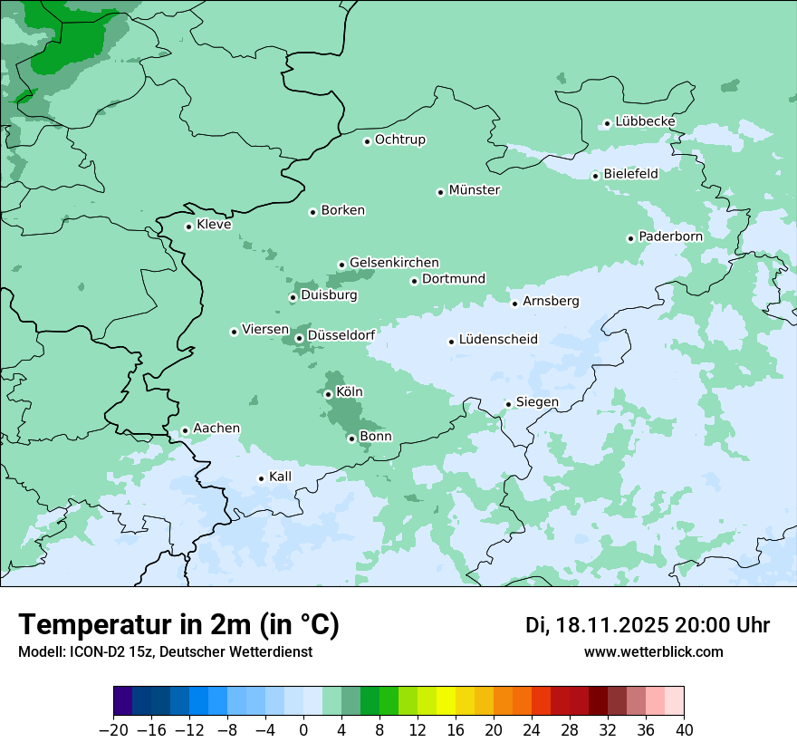 Modellkarten Temperatur