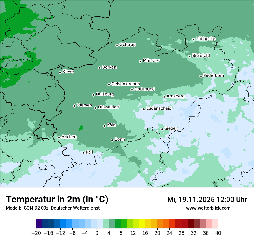 Modellkarten Temperatur