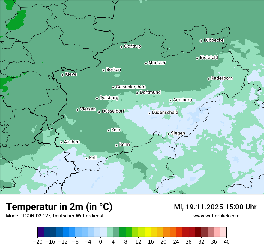 Modellkarten Temperatur