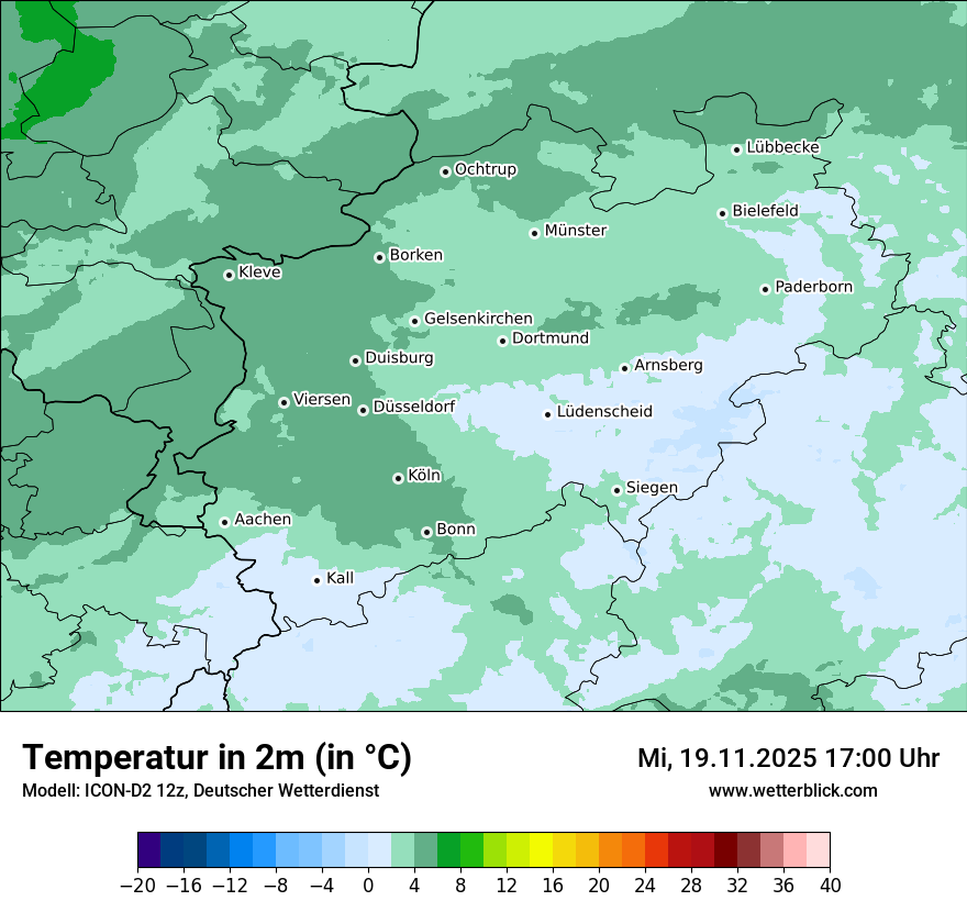 Modellkarten Temperatur