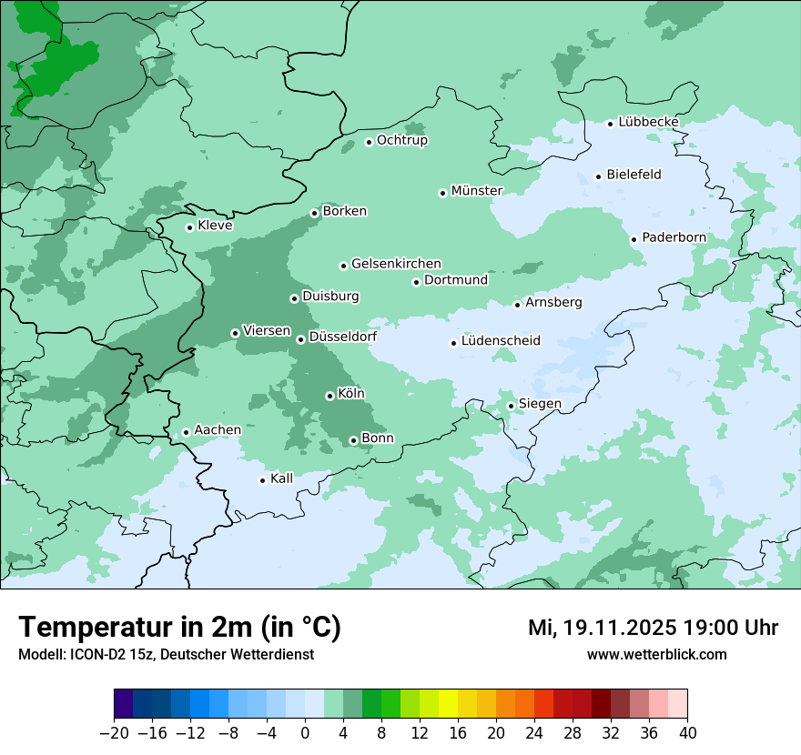 Modellkarten Temperatur