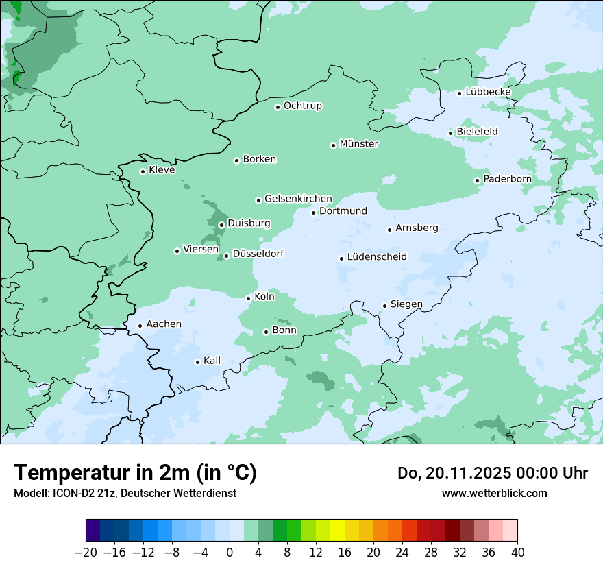 Modellkarten Temperatur