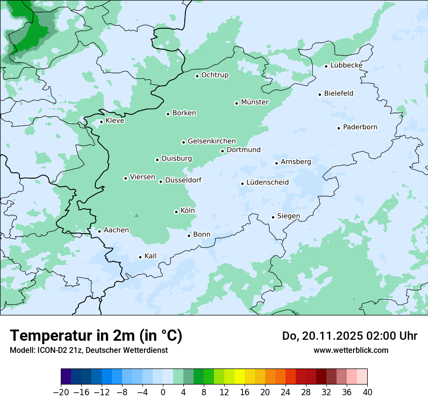 Modellkarten Temperatur