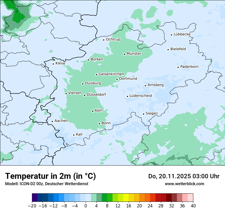 Modellkarten Temperatur