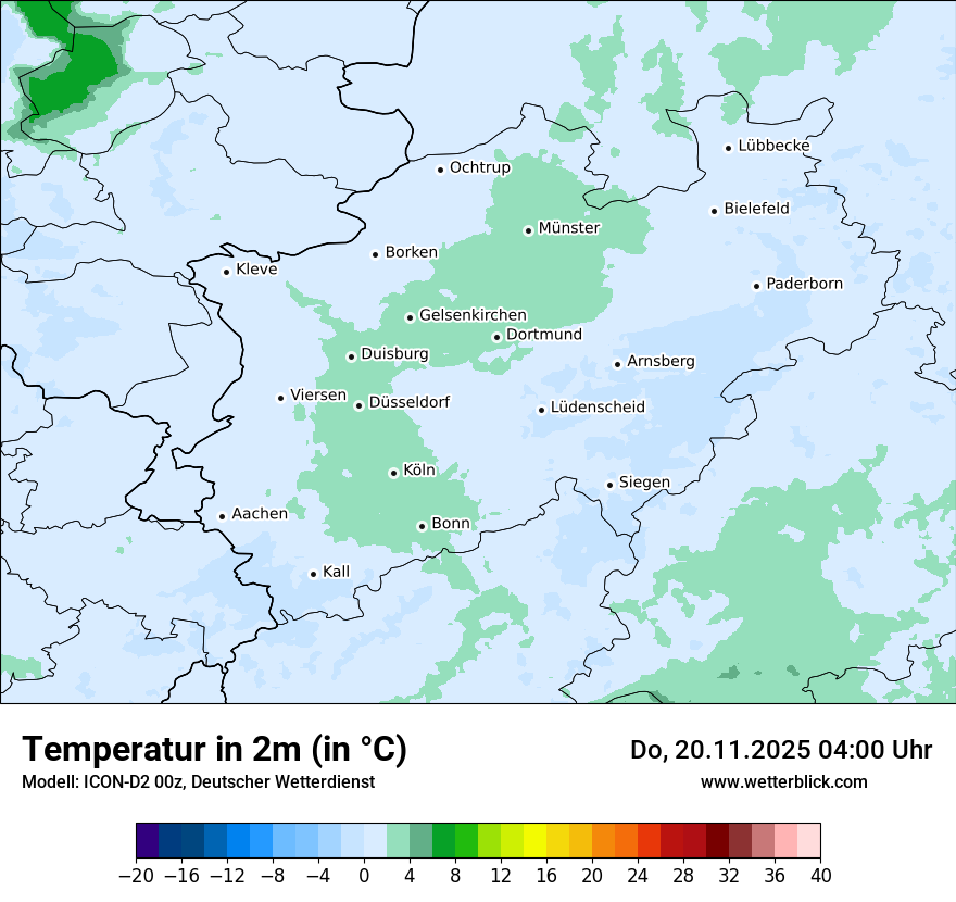 Modellkarten Temperatur