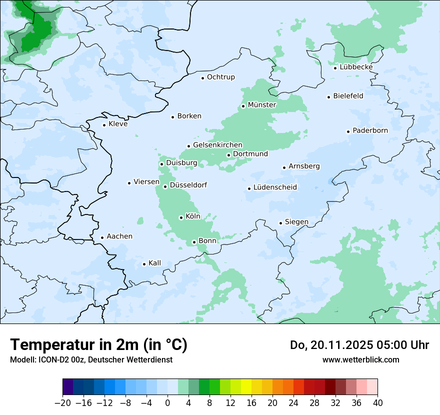 Modellkarten Temperatur