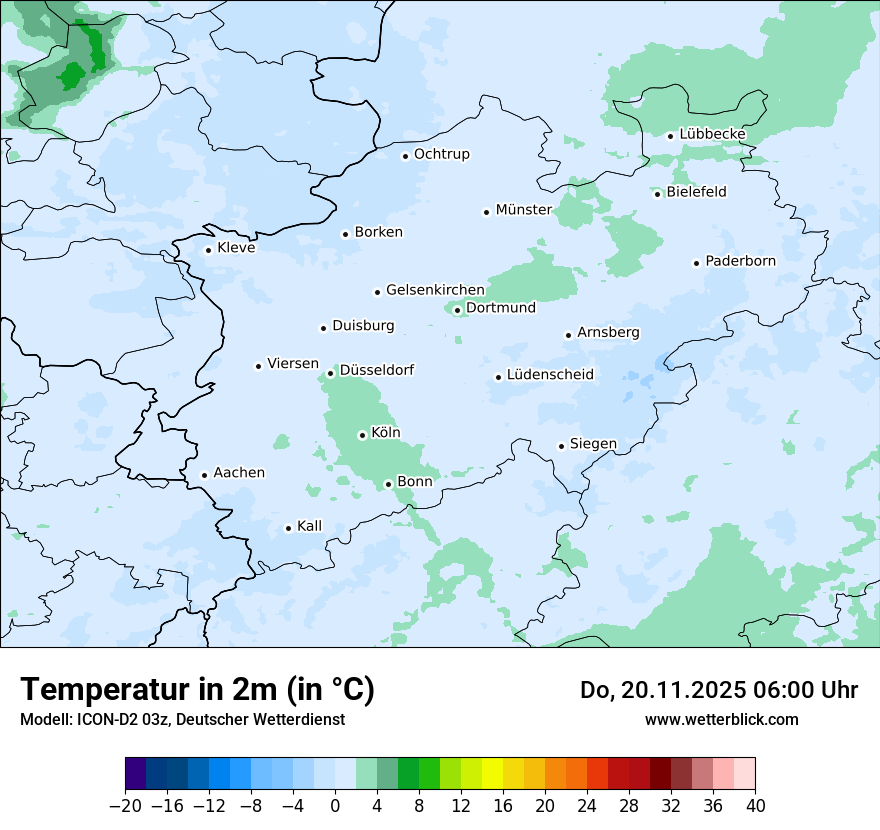 Modellkarten Temperatur