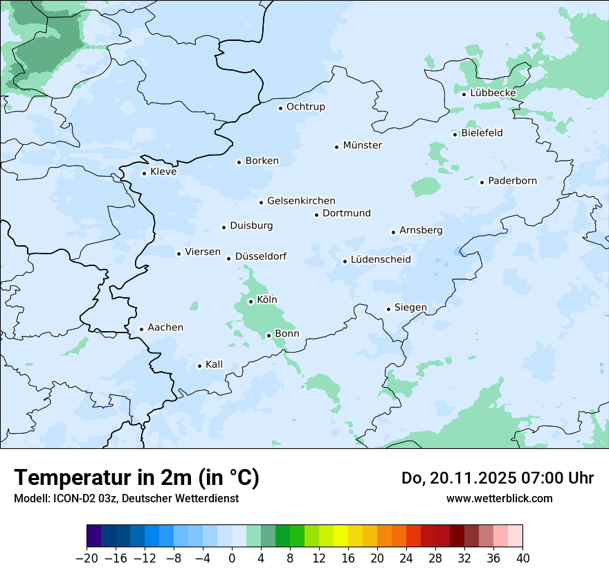 Modellkarten Temperatur