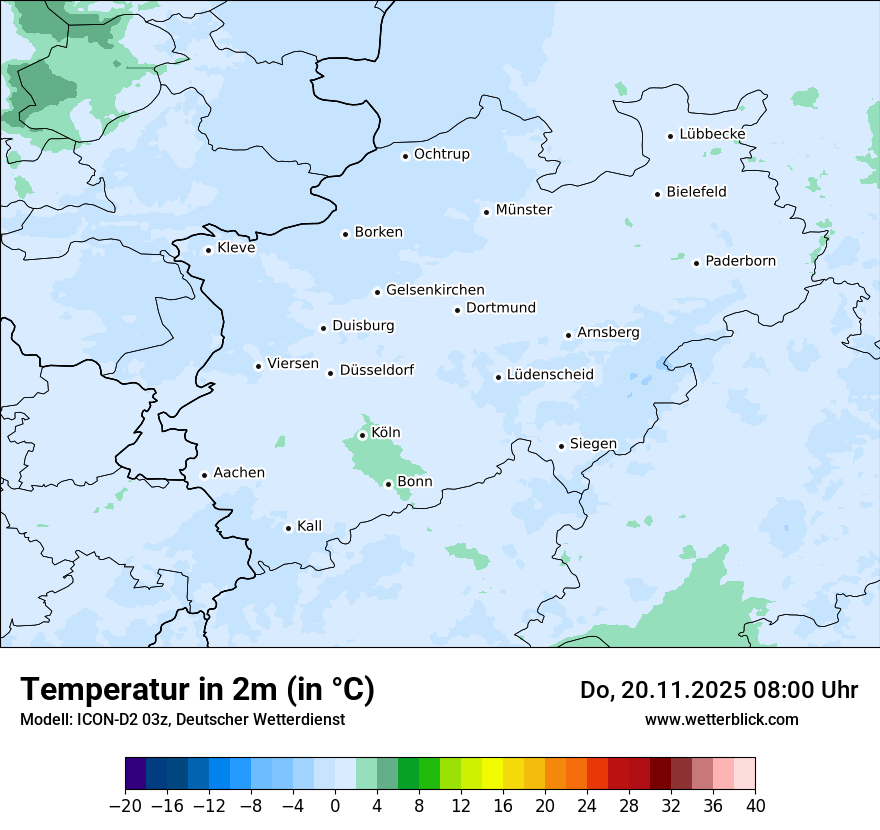 Modellkarten Temperatur