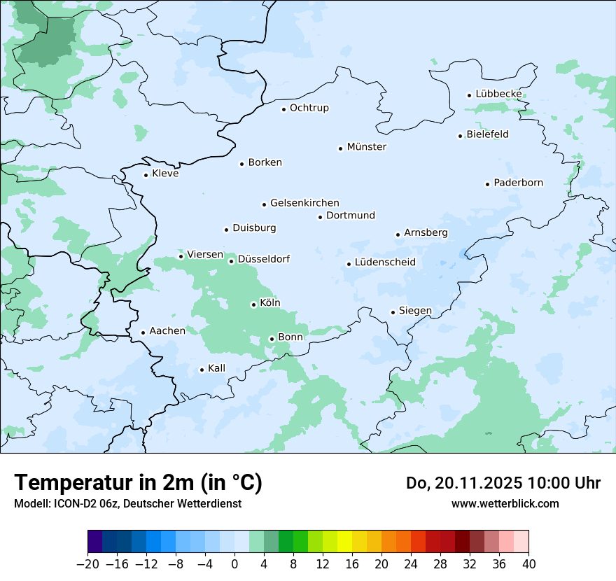 Modellkarten Temperatur