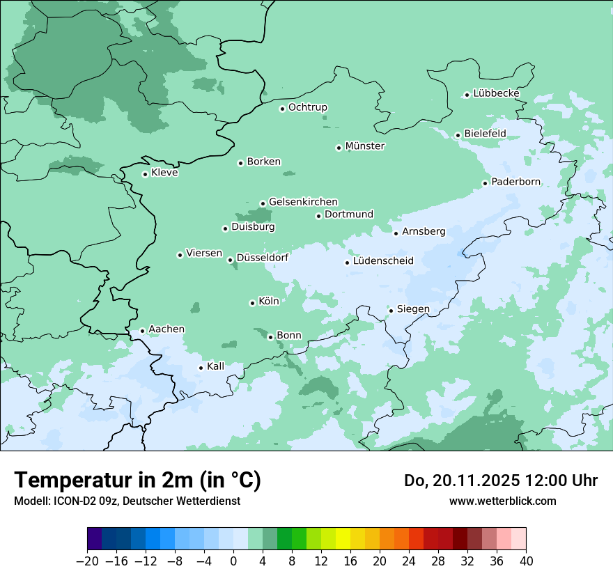 Modellkarten Temperatur