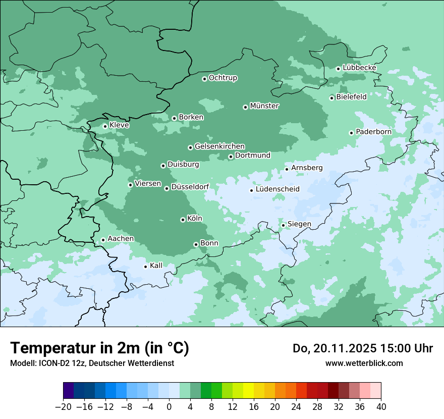 Modellkarten Temperatur