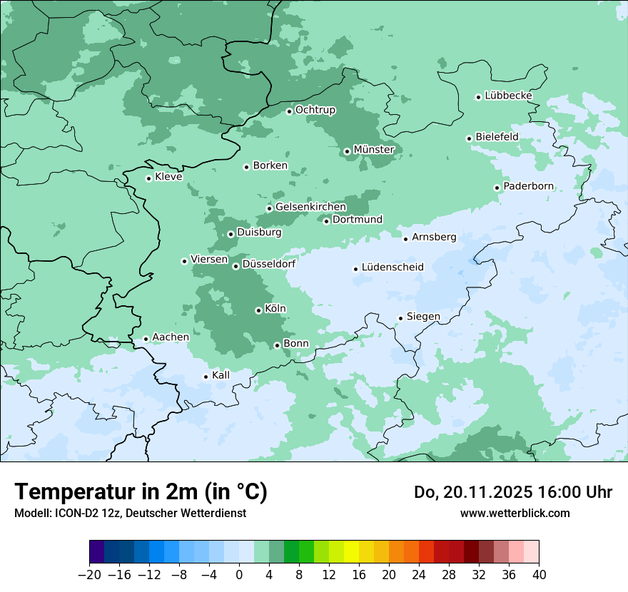 Modellkarten Temperatur