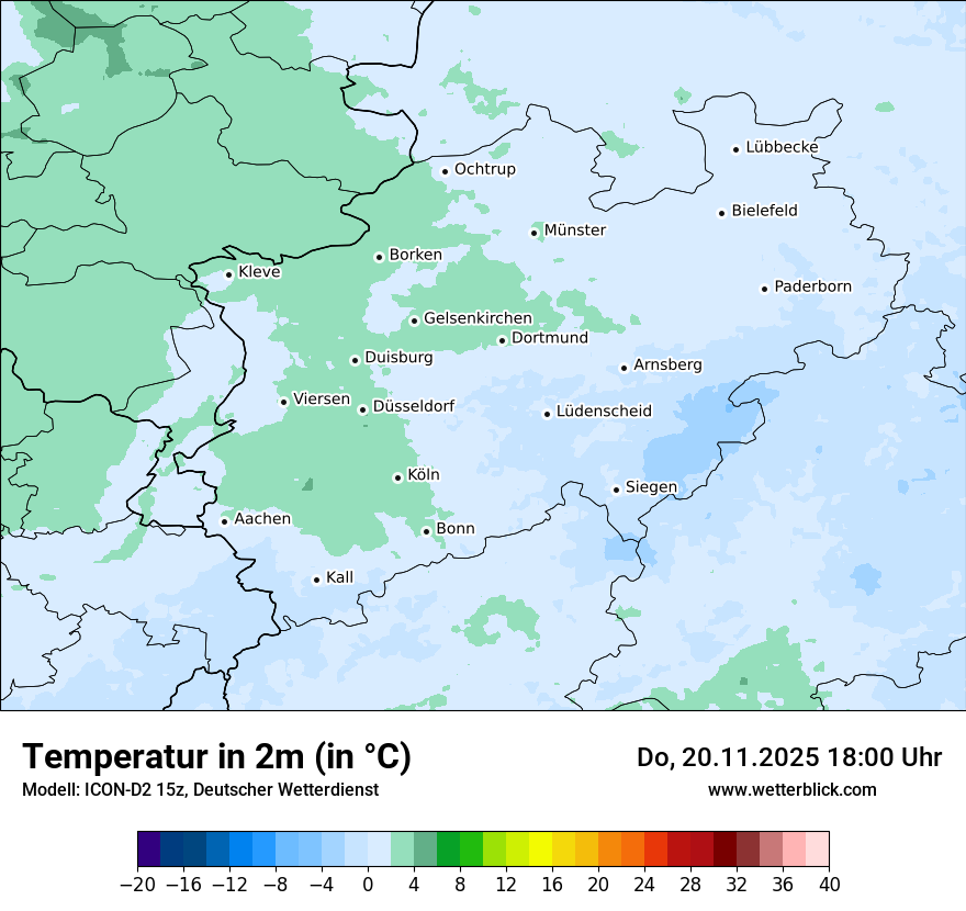 Modellkarten Temperatur