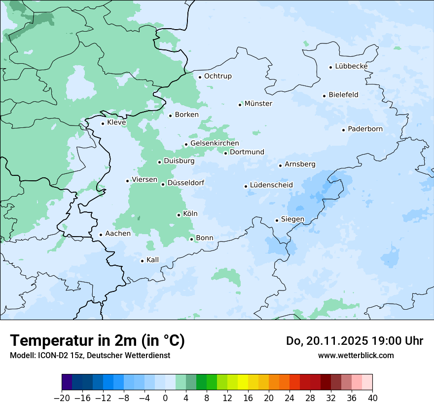 Modellkarten Temperatur