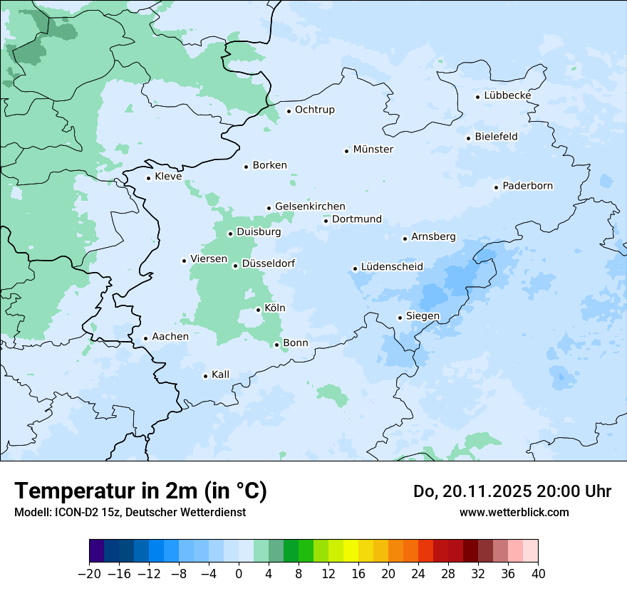 Modellkarten Temperatur