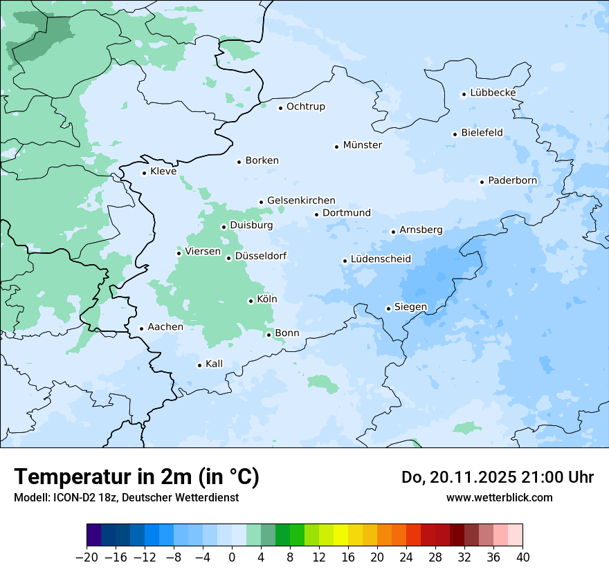Modellkarten Temperatur