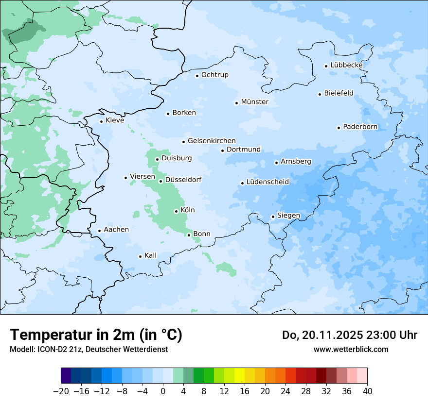 Modellkarten Temperatur