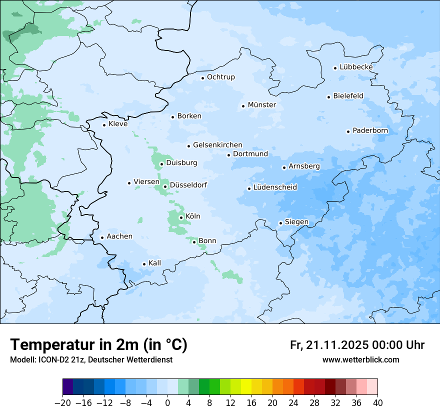 Modellkarten Temperatur