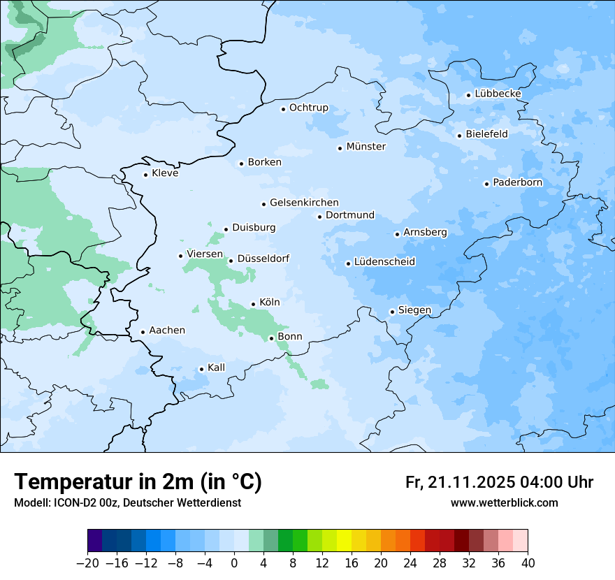 Modellkarten Temperatur