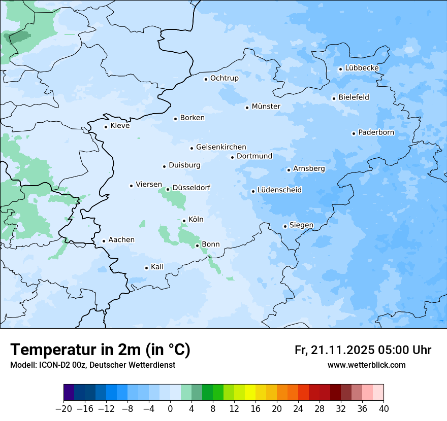 Modellkarten Temperatur