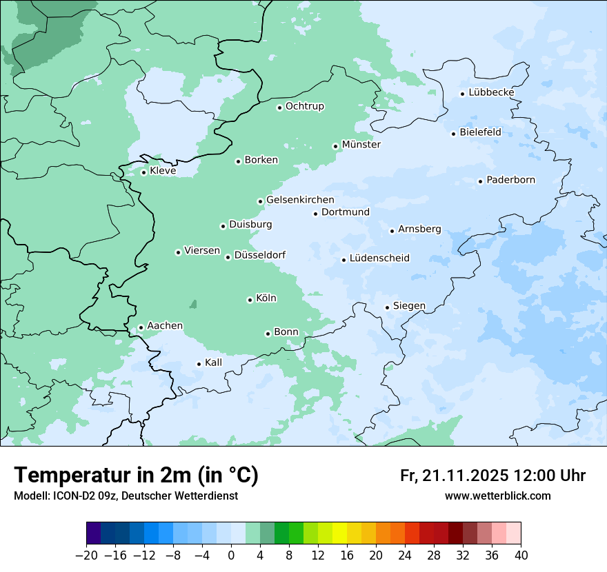 Modellkarten Temperatur