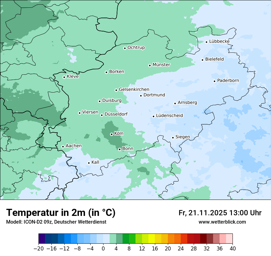 Modellkarten Temperatur