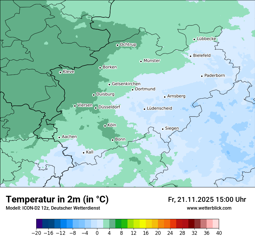Modellkarten Temperatur