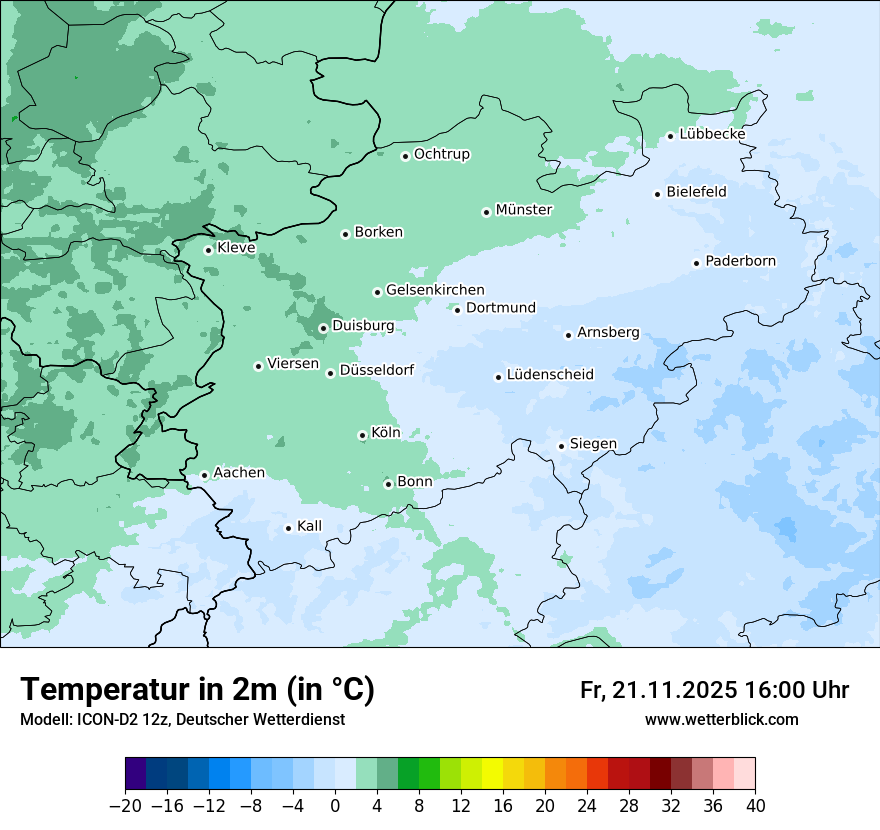 Modellkarten Temperatur