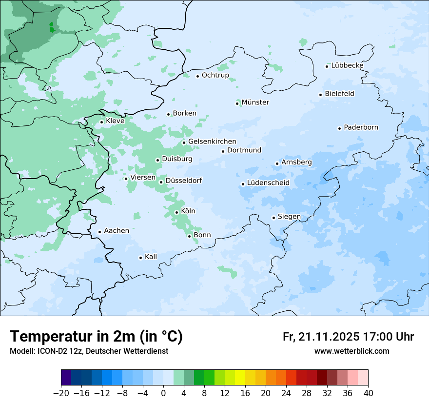 Modellkarten Temperatur