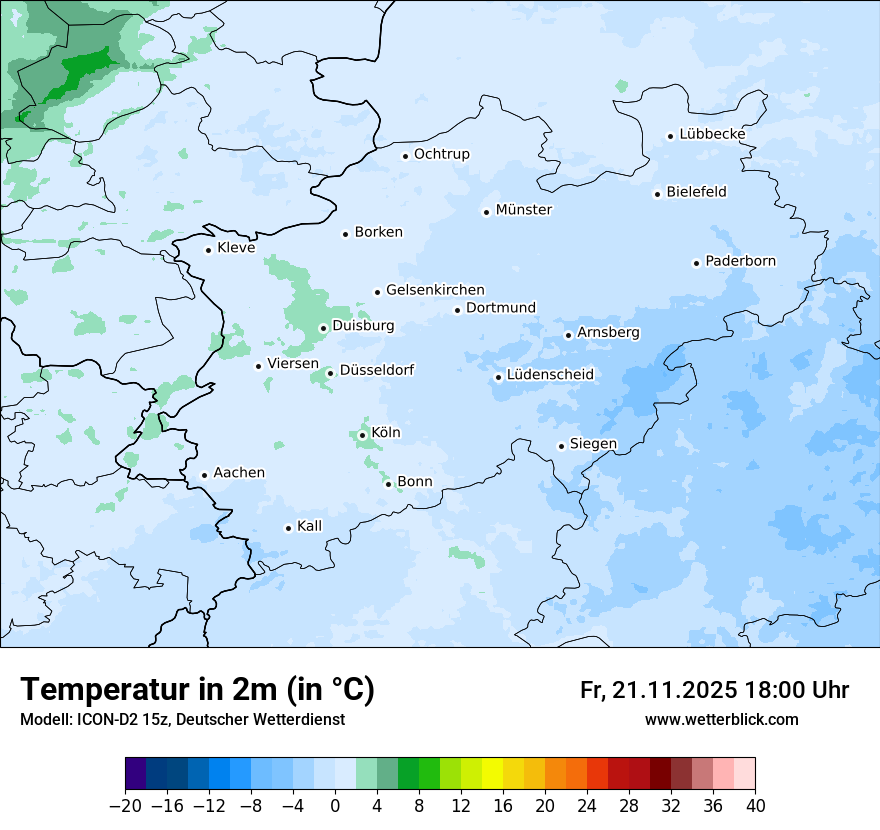 Modellkarten Temperatur