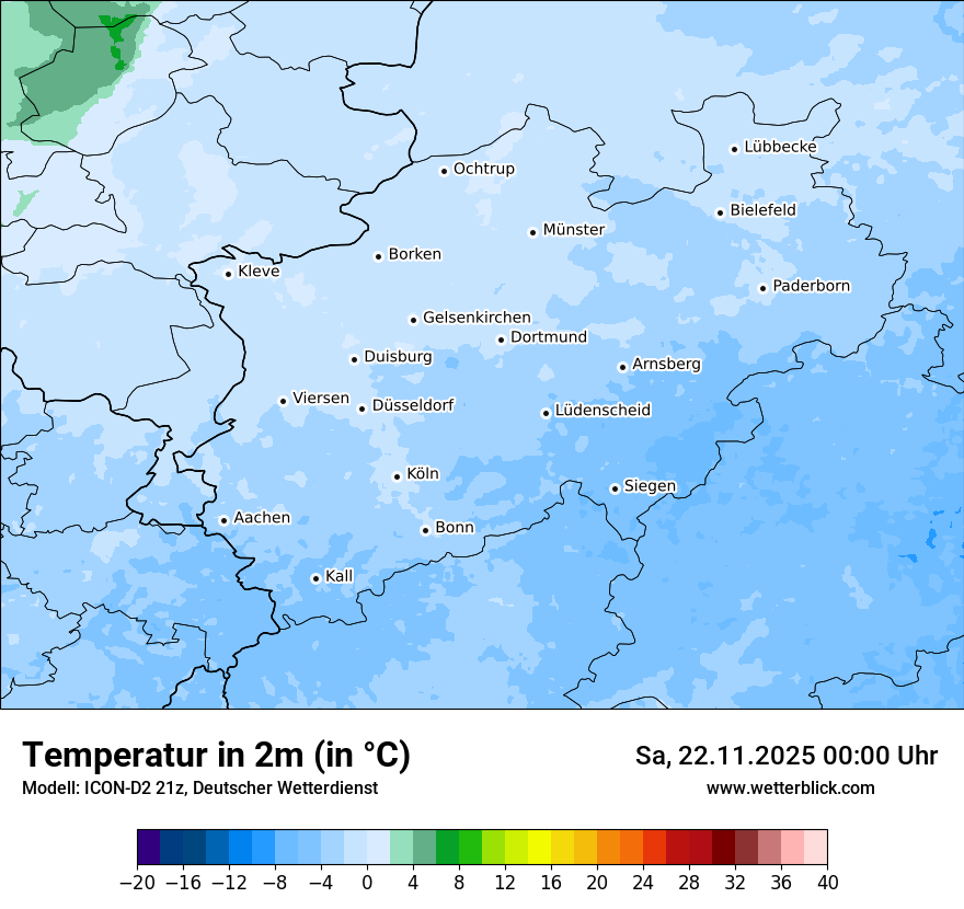 Modellkarten Temperatur