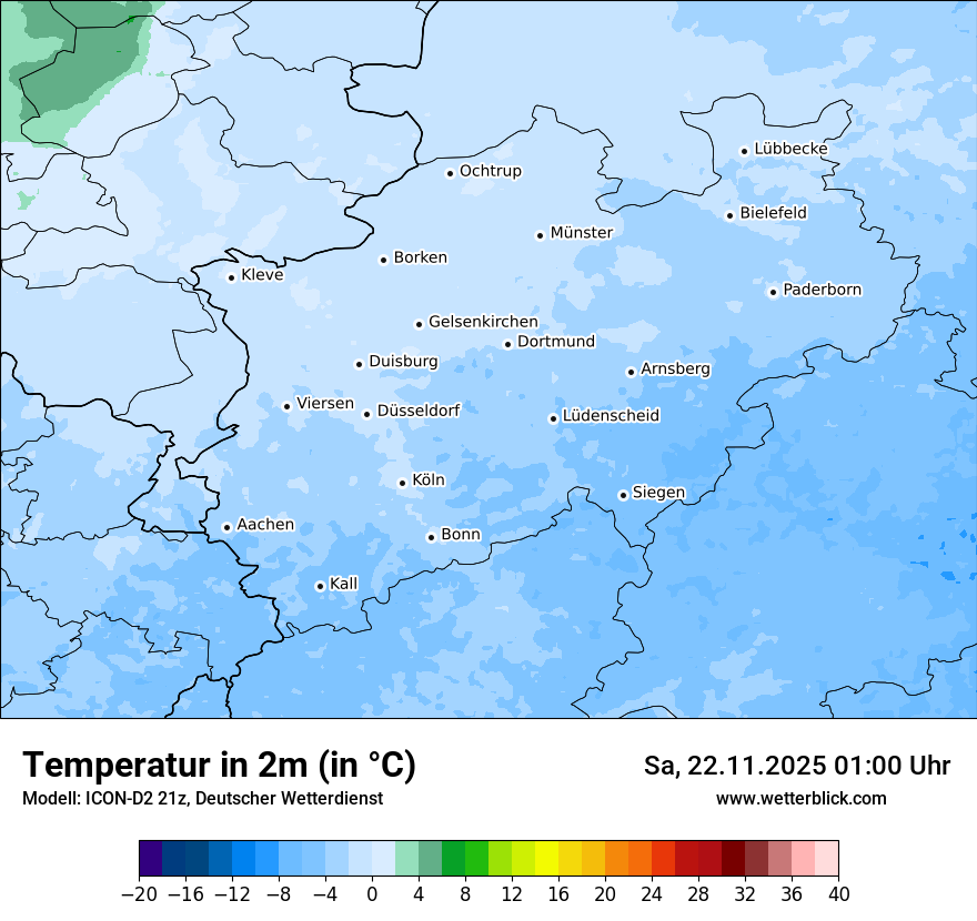 Modellkarten Temperatur