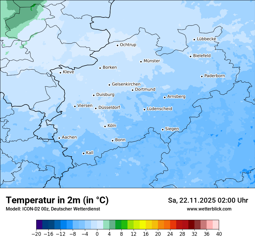 Modellkarten Temperatur