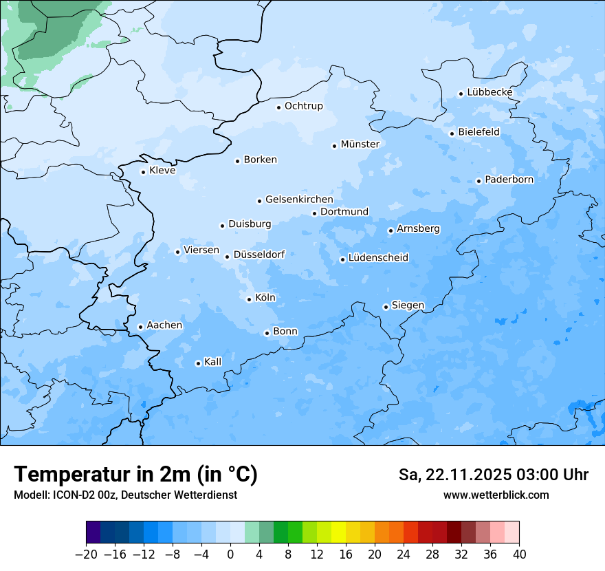 Modellkarten Temperatur