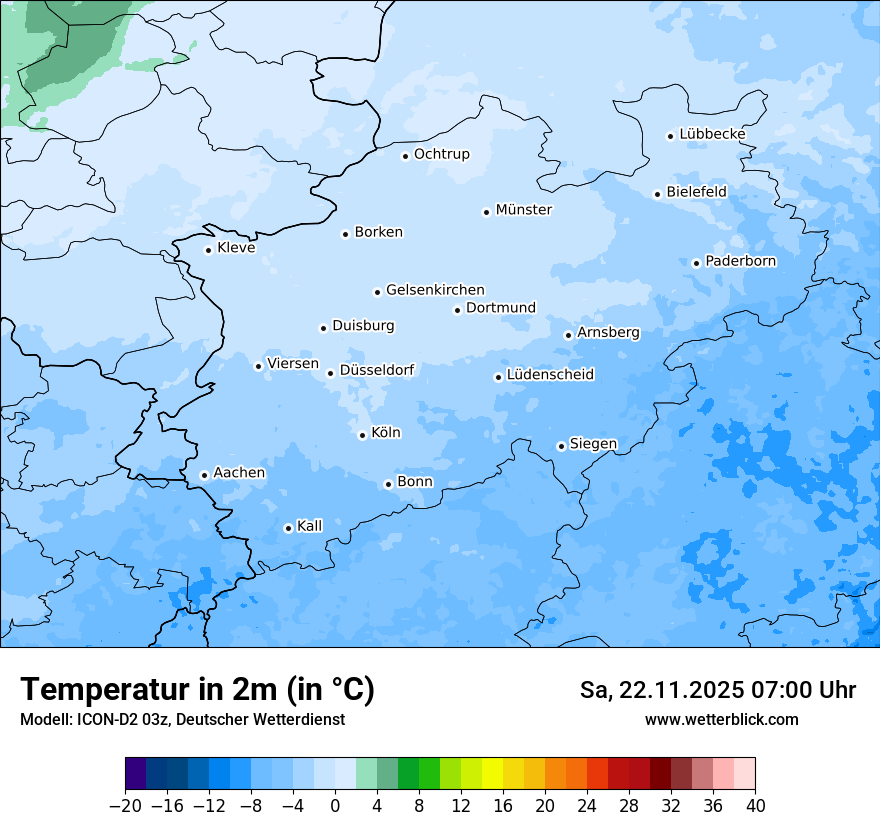 Modellkarten Temperatur
