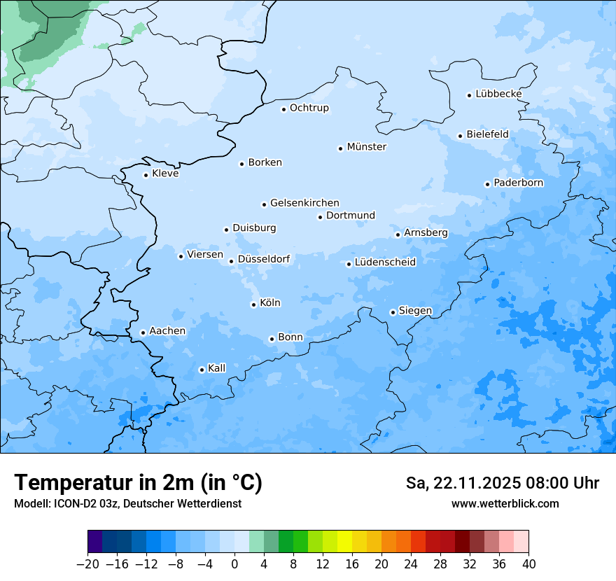 Modellkarten Temperatur