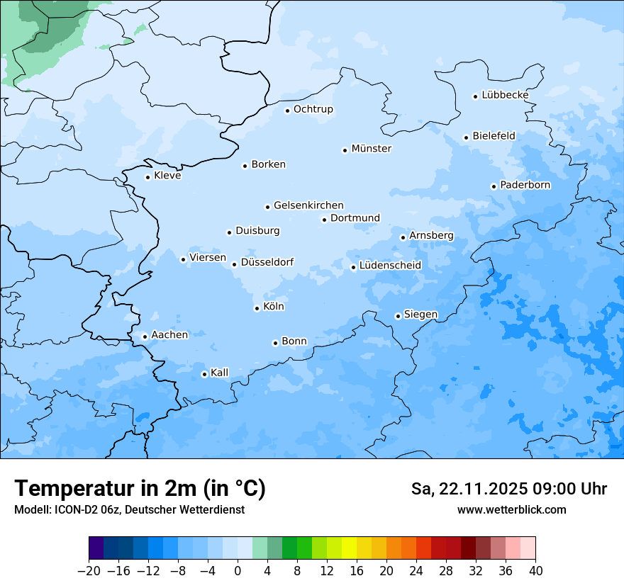Modellkarten Temperatur