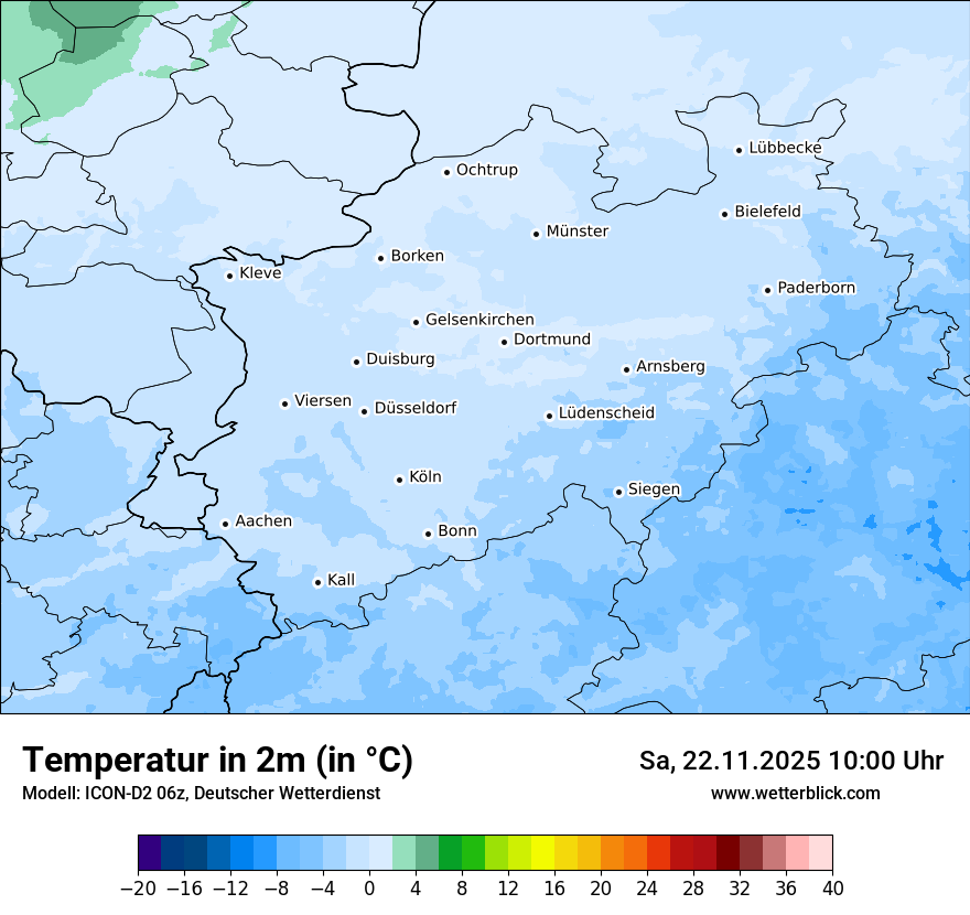 Modellkarten Temperatur