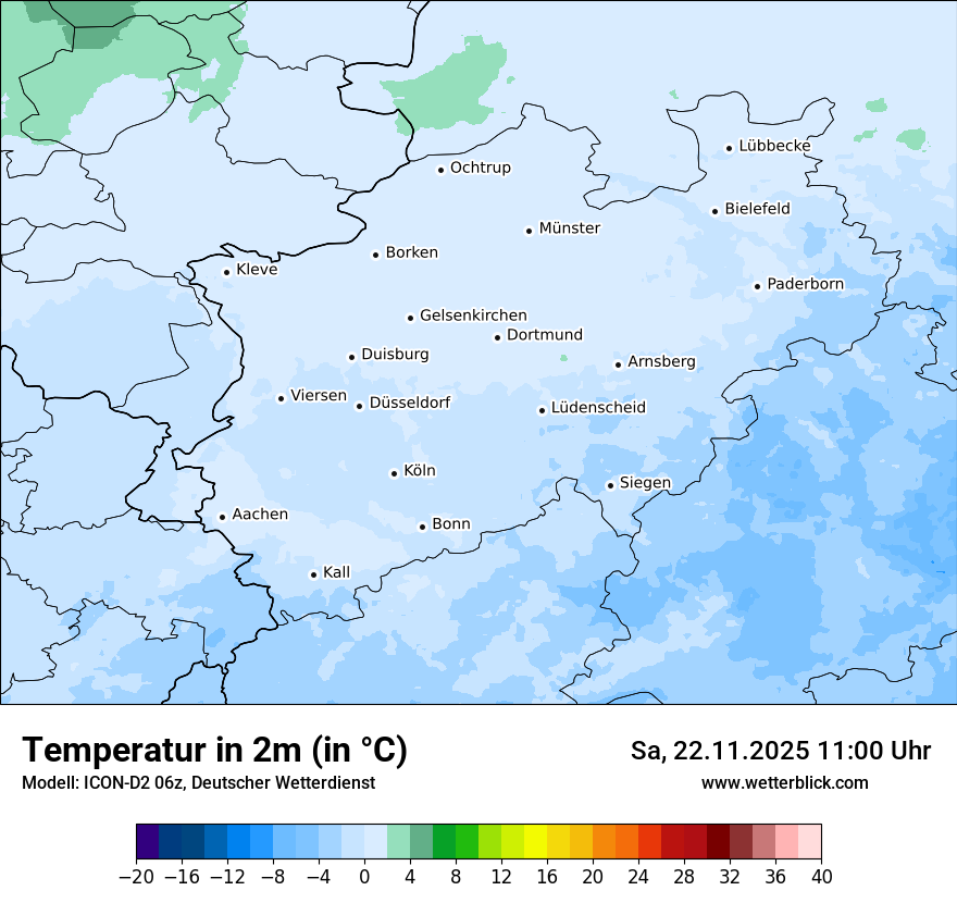 Modellkarten Temperatur