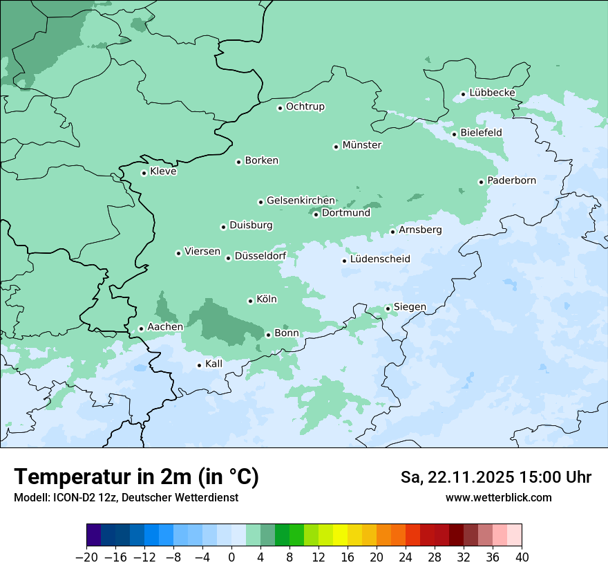 Modellkarten Temperatur