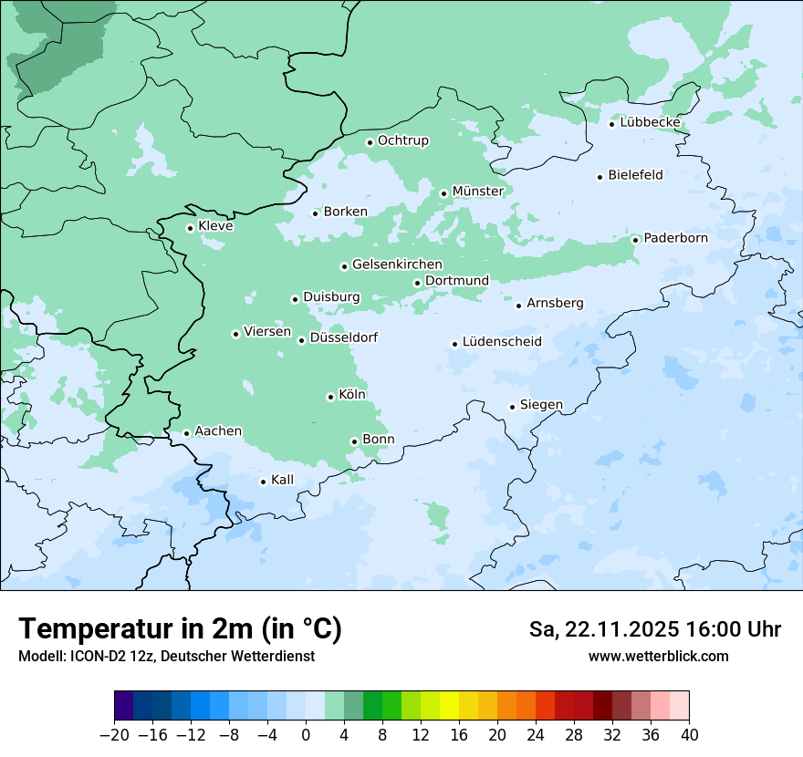 Modellkarten Temperatur